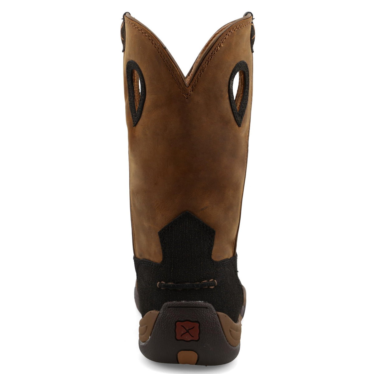 Twisted X Men's 11" Work Pull On Hiker Boot, Moc Toe Nano Toe with CellSole, Charcoal & Tan, 8.5 M