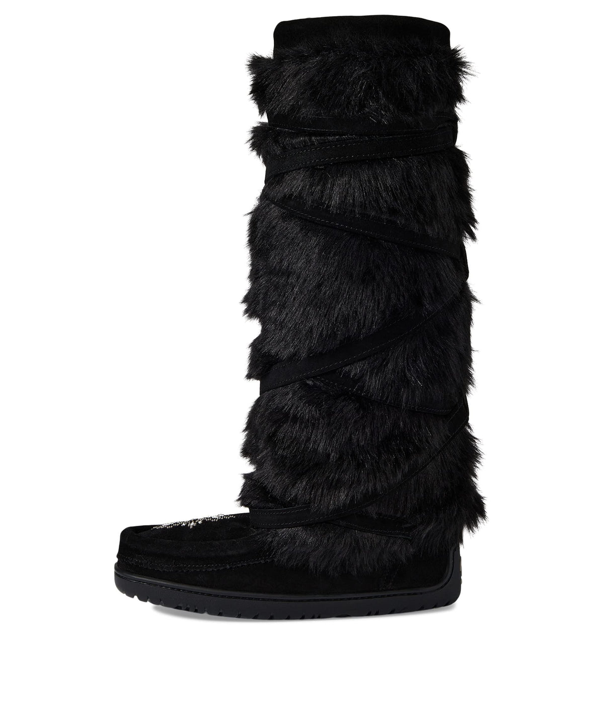 Manitobah Mukluks Tall Wrap Black/Noir Suede 2 6 M