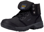 KEEN Utility Men’s Roswell Mid Height Soft Toe Canvas Work Boots, Black/Magnet, 9 D (Medium) US