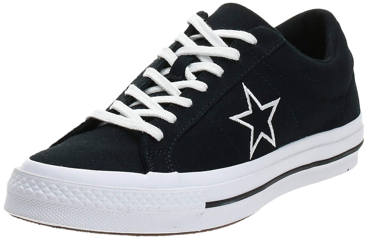 Converse Unisex One Star Ox Casual Shoe 13 Women/11 Men Black/White/White
