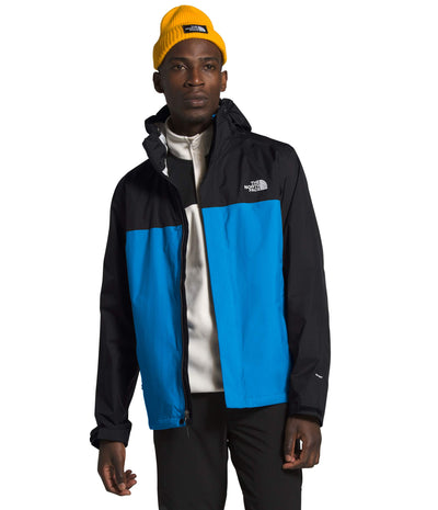 The North Face Men’s Venture 2 Waterproof Hooded Rain Jacket, Clear Lake Blue/TNF Black, 3XL