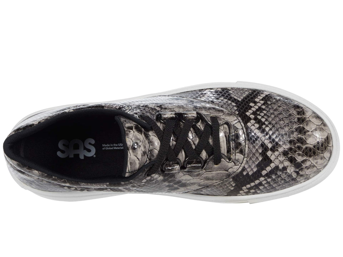 SAS® Free Rein Lace Up Sneakers for Women – Leather Upper – EZ Lace™ System – Knit Lining – Slip-Resistant Mamba 6 WW - Double Wide (D)