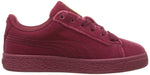 PUMA Kids Baby Girl's Basket Classic Velour (Toddler) Tibetan Red/Metallic Gold 4 Toddler M