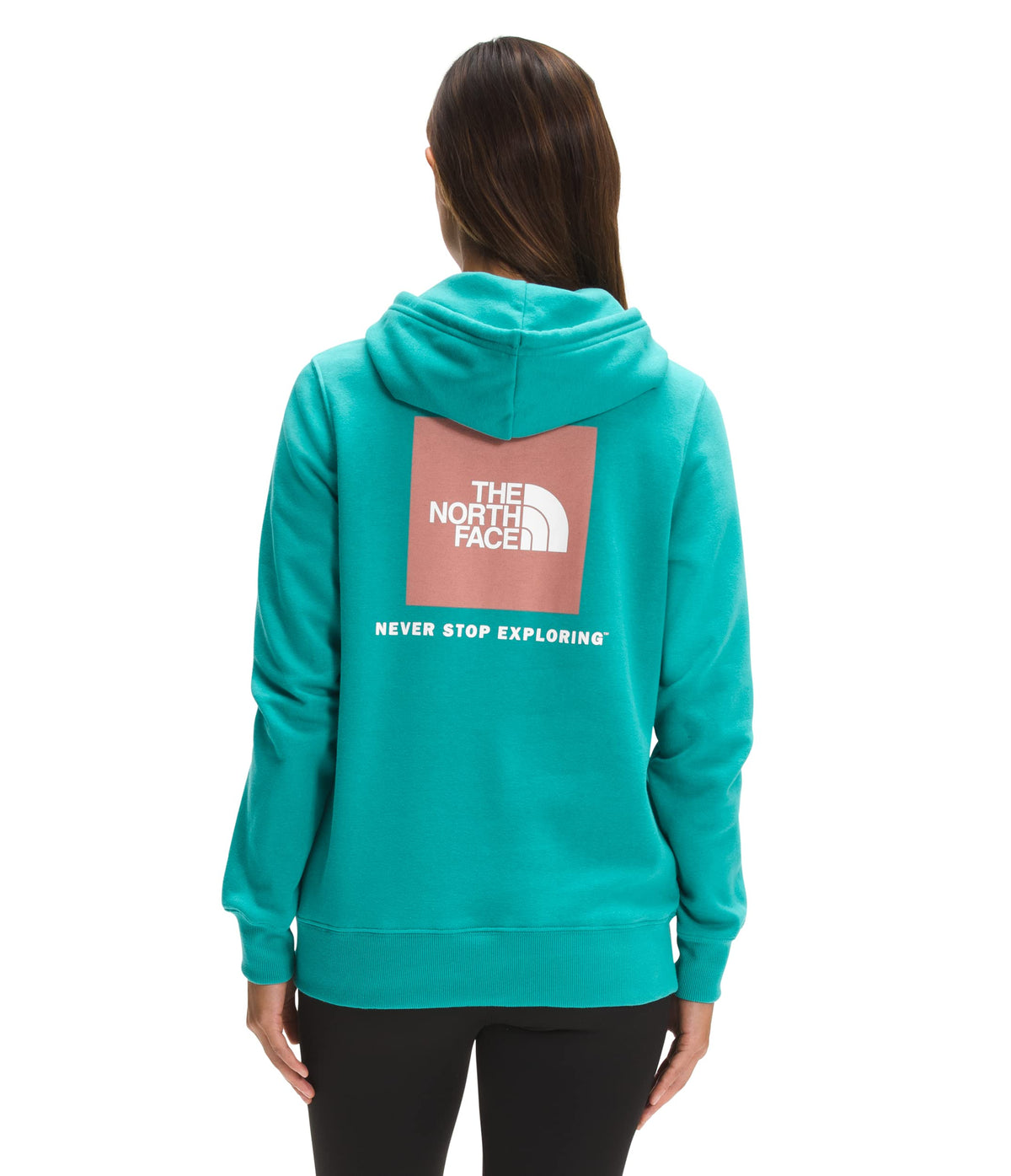 THE NORTH FACE Women's Box NSE Pullover Hoodie (Standard and Plus Size), Porcelain Green/Rose Dawn, Large