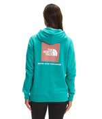THE NORTH FACE Women's Box NSE Pullover Hoodie (Standard and Plus Size), Porcelain Green/Rose Dawn, Large