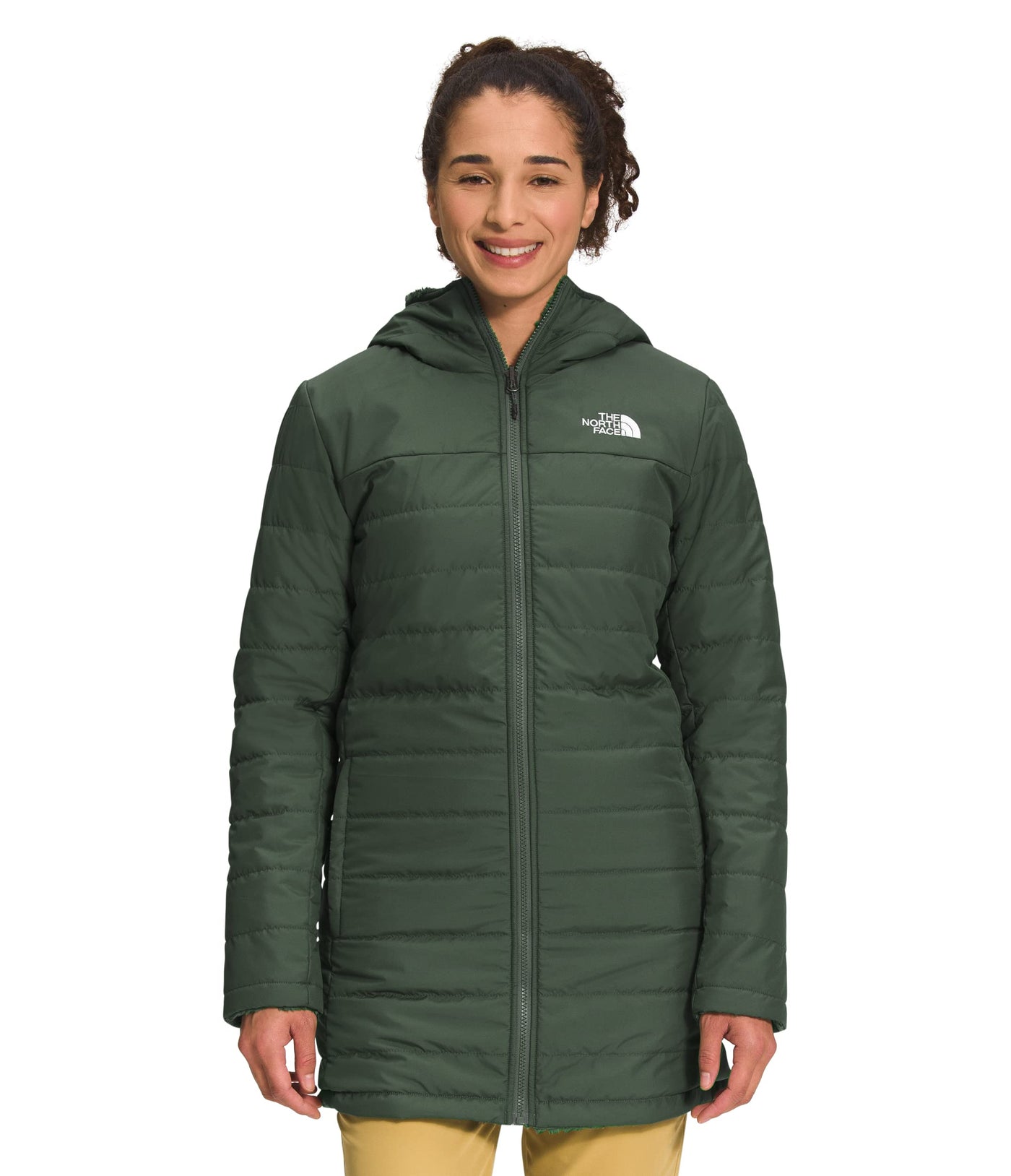 THE NORTH FACE Mossbud Insulated Reversible Parka Womens Jacket Thyme Sz XS