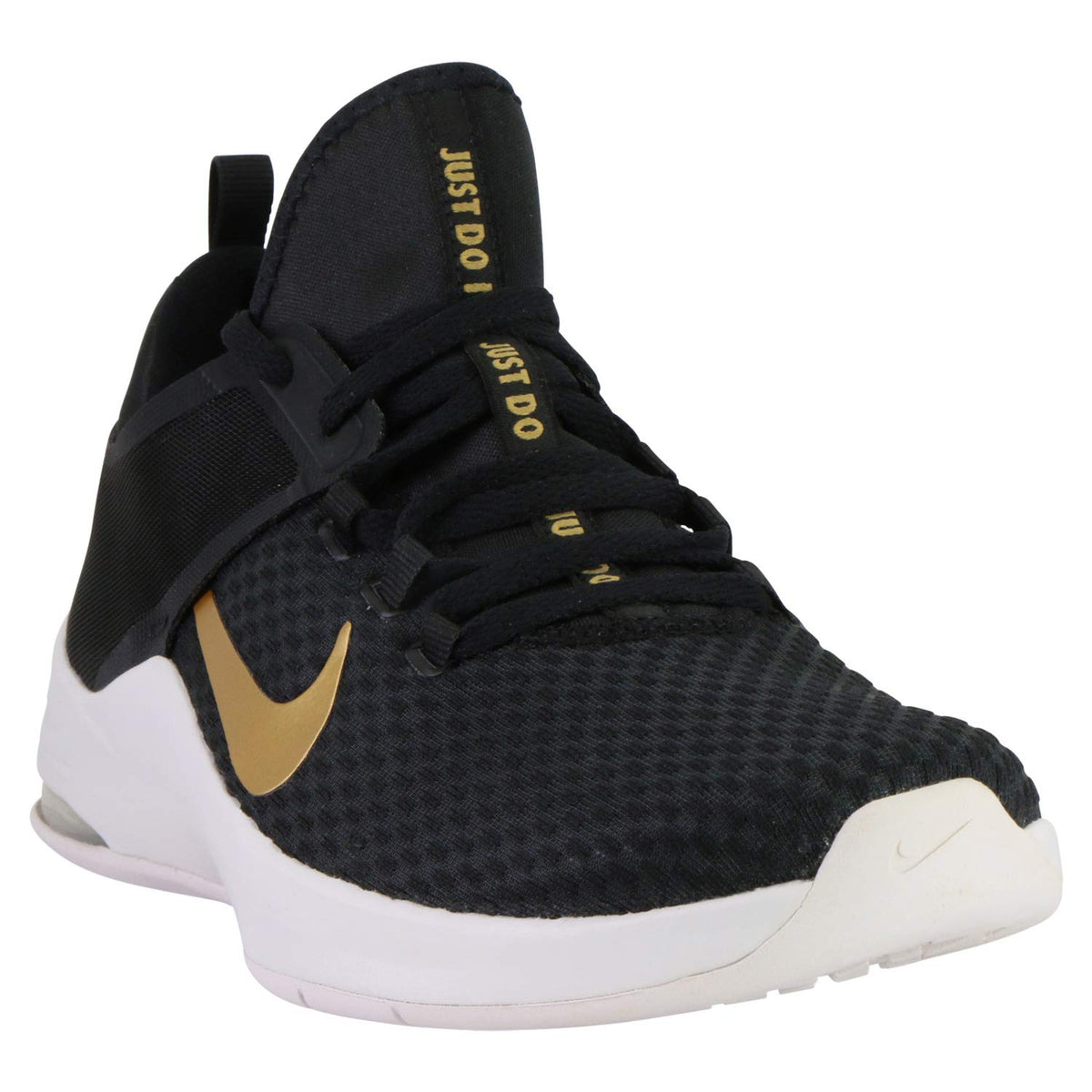 Nike Women's Air Max Bella Trainer 2 Sneaker, Black/Metallic Gold-vast Grey, 12