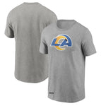 New Era Los Angeles Rams NFL Men's Athletic Heather Grey Official Stadium Primary Logo Team T-Shirt (as1, Alpha, x_l, Regular, Regular)