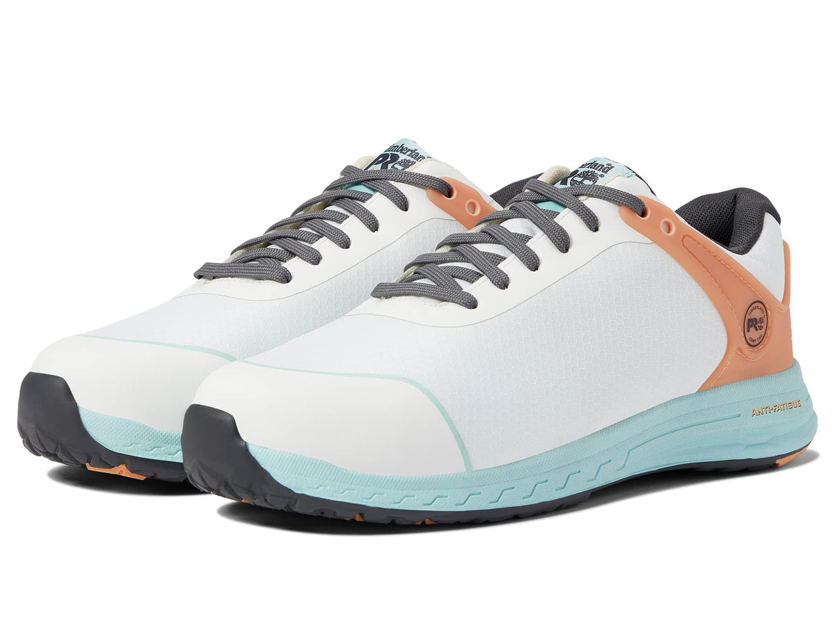 Timberland Men's Drivetrain Composite Safety Toe Electrical Hazard NT 7.5 White/Peach/Green