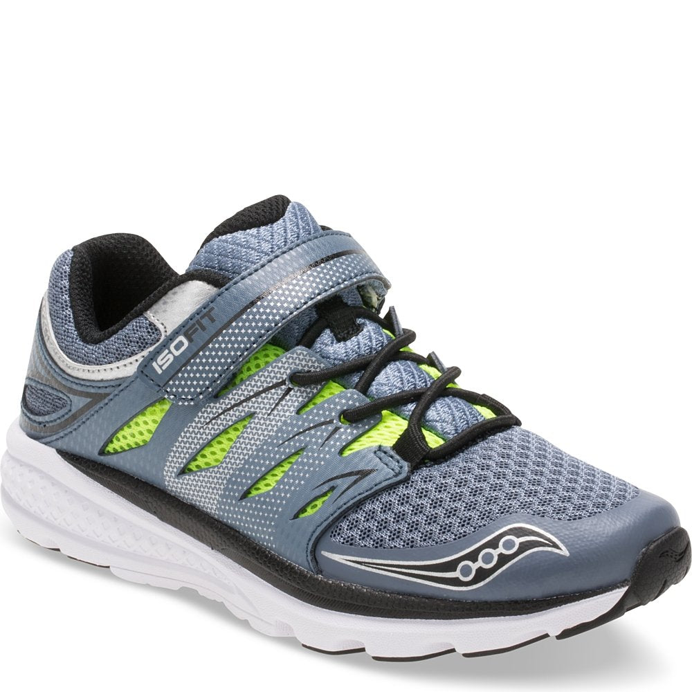Saucony Girls Zealot 2 A/C Running Shoe, Grey, 10.5 Little Kid