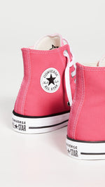 Converse Women's Chuck Taylor All Star High Top Sneakers, Hyper Pink, 8 Medium US