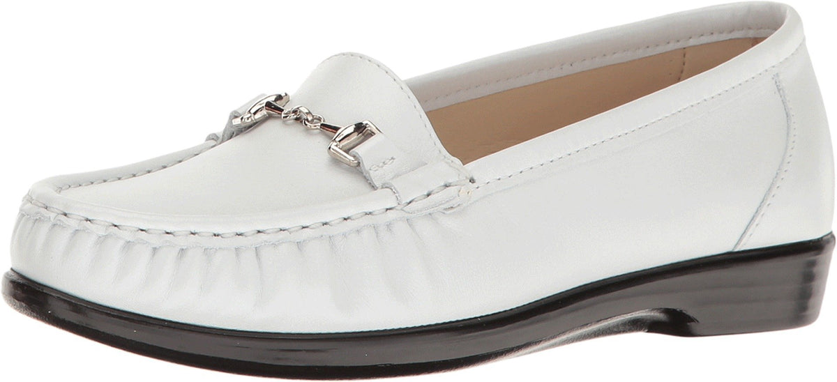 SAS, Womens, Metro Comfort Bit Loafer, Pearl White, 5, W - Wide (C)