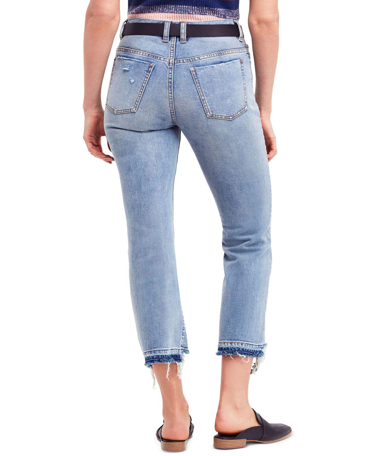 Free People Dylan Cropped Jeans Blue 30