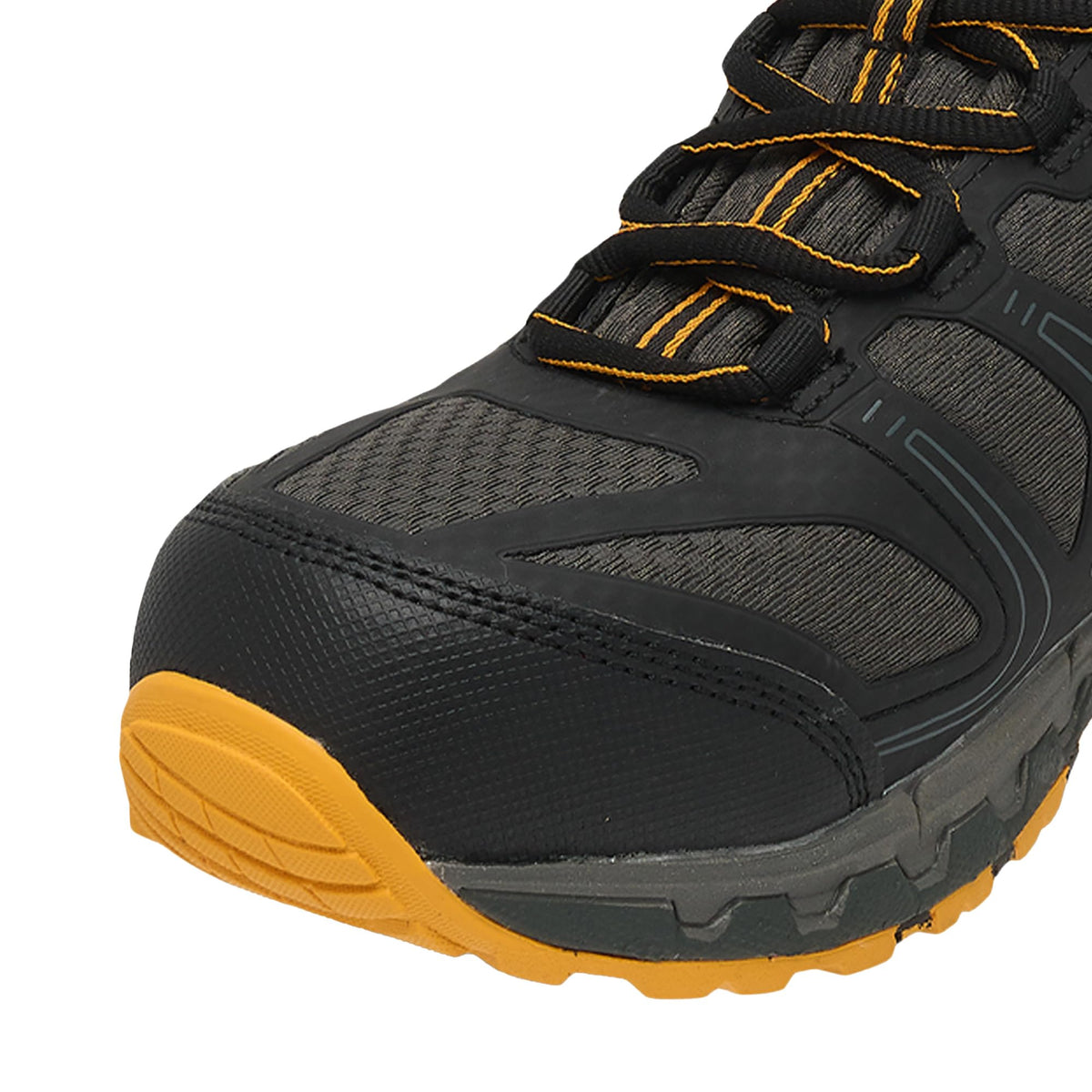 DEWALT Boron Men's Lightweight, Aluminum Toe, Safety Work Shoes, Black/Yellow, 9