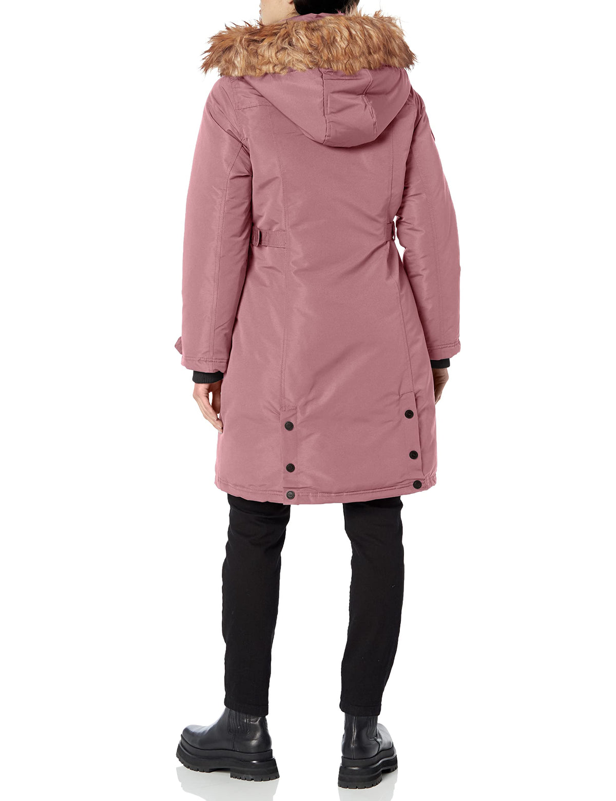 Canada Weather Gear Women's Heavyweight Long Parka Jacket, Pink Haze Natural, X-Large