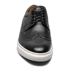 Florsheim Premier Wing Tip Lace-Up Sneaker Black Smooth/White Sole 8.5 W (3E)