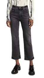 AG Adriano Goldschmied Women's Kinsley High Rise Pop Crop Jeans, 10 Years Bonfire, 30