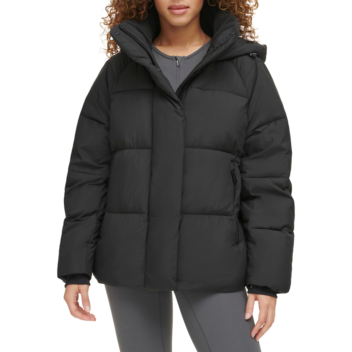 Levi's Women's Selma Hooded Puffer Jacket, Black, Large