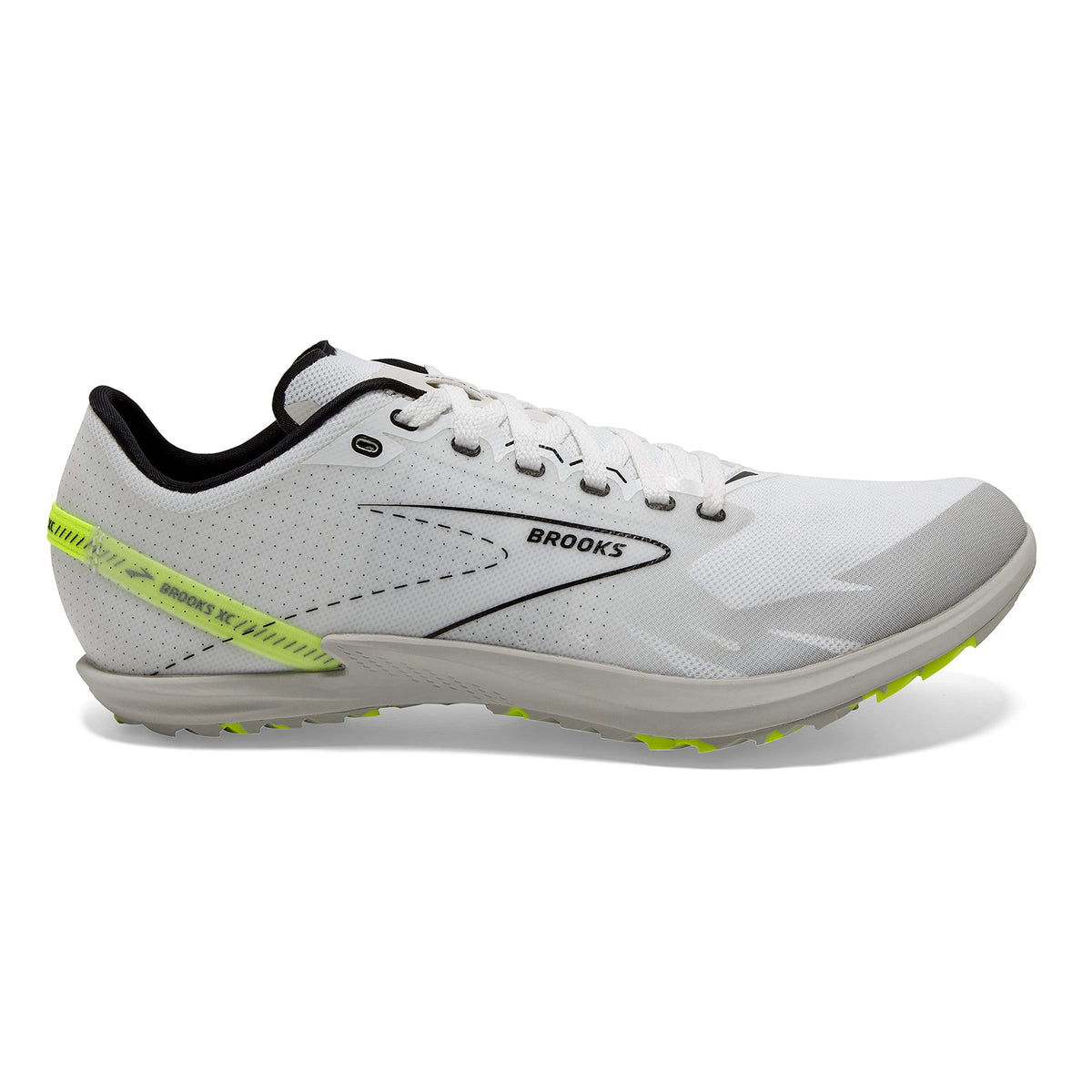 Brooks Draft XC Spikeless Supportive Cross-Country Running Shoe - White/Black/Nightlife - 11.5 Medium