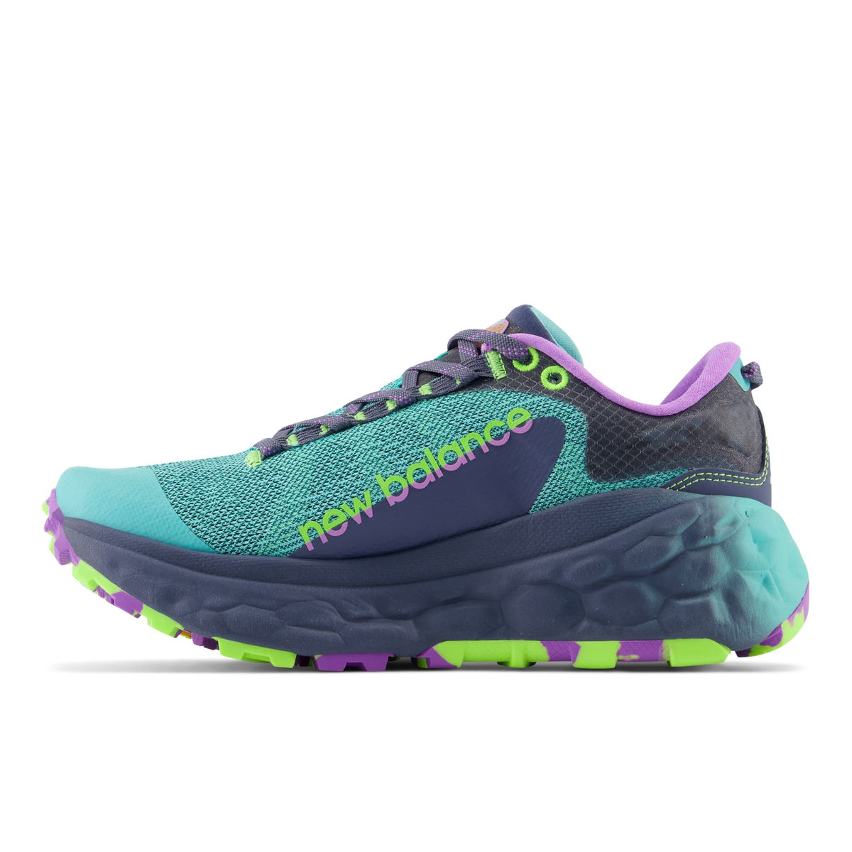 New Balance Women's Fresh Foam X More Trail v2, Cyber Jade/Electric Purple, 11 Medium