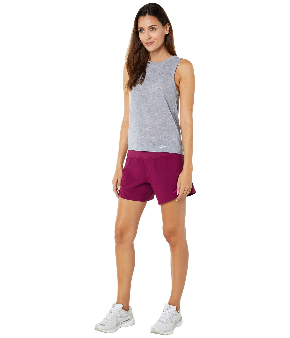 Brooks Womens Distance Tank Heather Ash XS (Women's 0-2) One Size