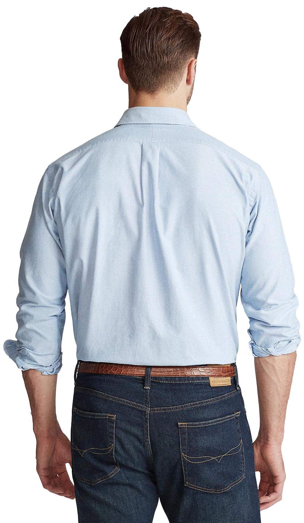 POLO RALPH LAUREN Men's Big and Tall Long Sleeves Classic Fit Oxford Buttondown Shirt (1X Big, BSR Blue)