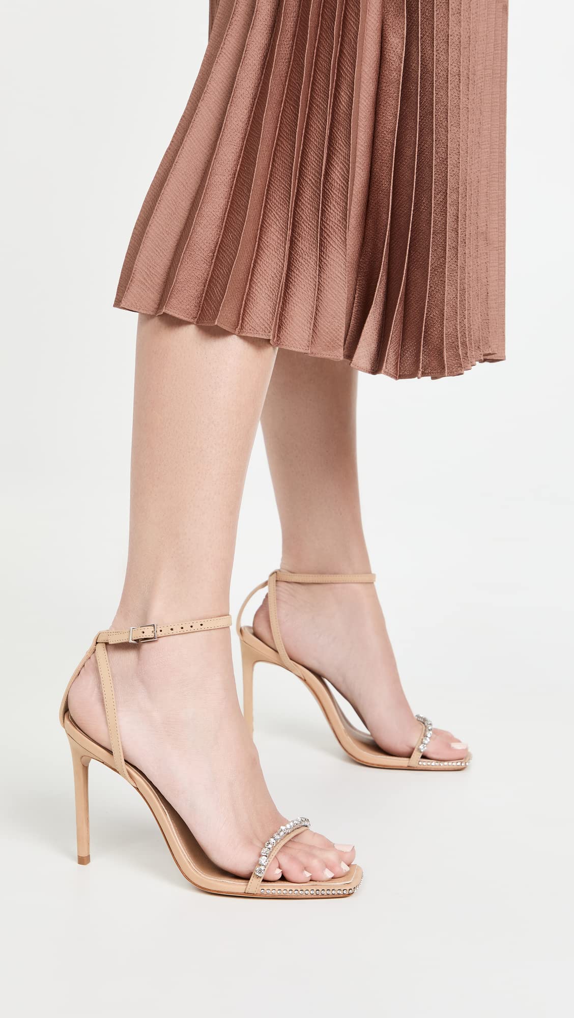 SCHUTZ Women's Loule Sandals, Light Nude, Tan, Clear, 6 Medium US