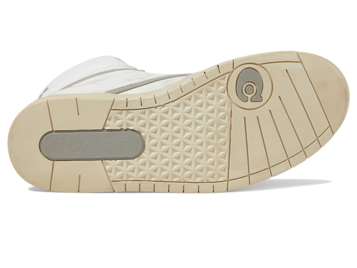 Coach Distressed Leather High-Top Sneaker White 9.5 D (M)