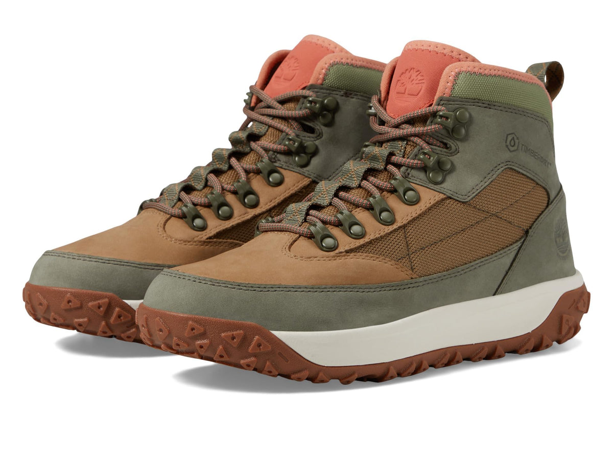 Timberland Women's Greenstride Motion 6 Mid Lace Up Waterproof Hiking Boot, Green, 9 Medium