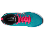 Saucony Wind 2.0 Running Shoe, Turq/Pink/Black, 4 US Unisex Big Kid