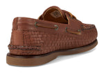 Sperry Men's Gold Authentic Original 2-Eye Woven Boat Shoe, TAN, 9