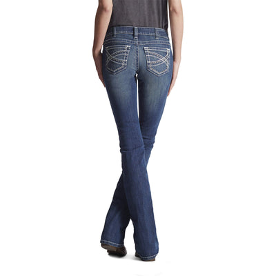 Ariat Women's R.e.a.l. Mid Rise Bootcut Jean 18 Plus Marine