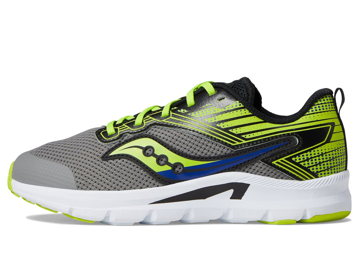 Saucony Axon Sneaker, Grey/Lime/Black, 13 US Unisex Big Kid