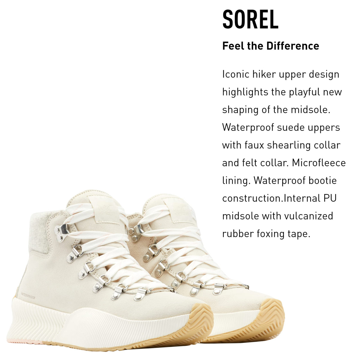 Sorel Women's Out 'N About III Conquest Waterproof Boot - Chalk, Sea Salt - Size 11