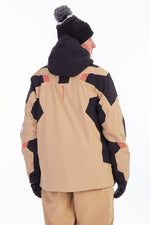 Spyder Men's Leader Insulated Hooded Ski Snow Jacket, Tannin, Large