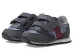 Saucony Boy's Original Jazz Hook & Loop (Toddler/Little Kid) Grey/Dark Red 11.5 Toddler M