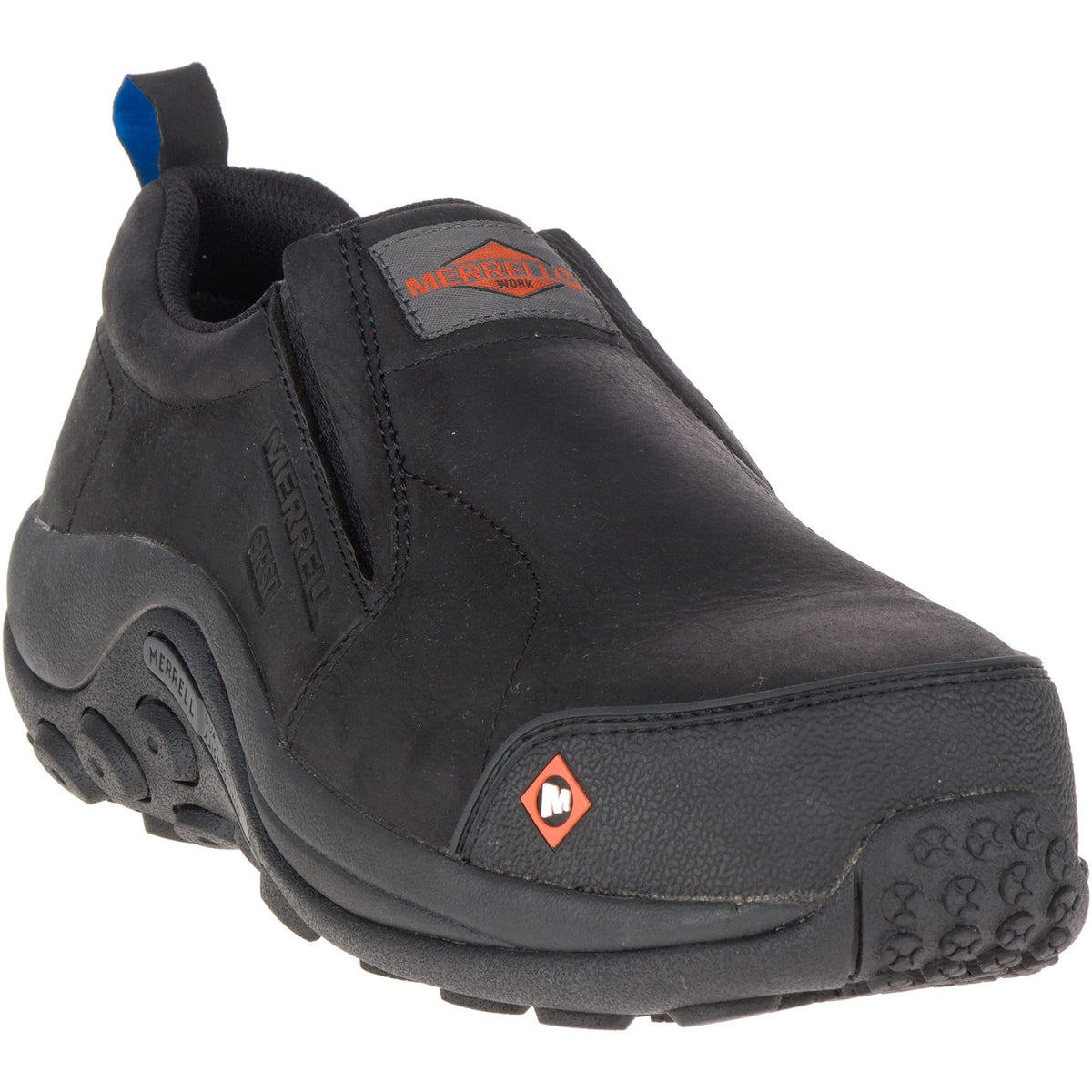 Merrell Jungle Moc Leather Moc Composite Toe SD+ Black 7 M