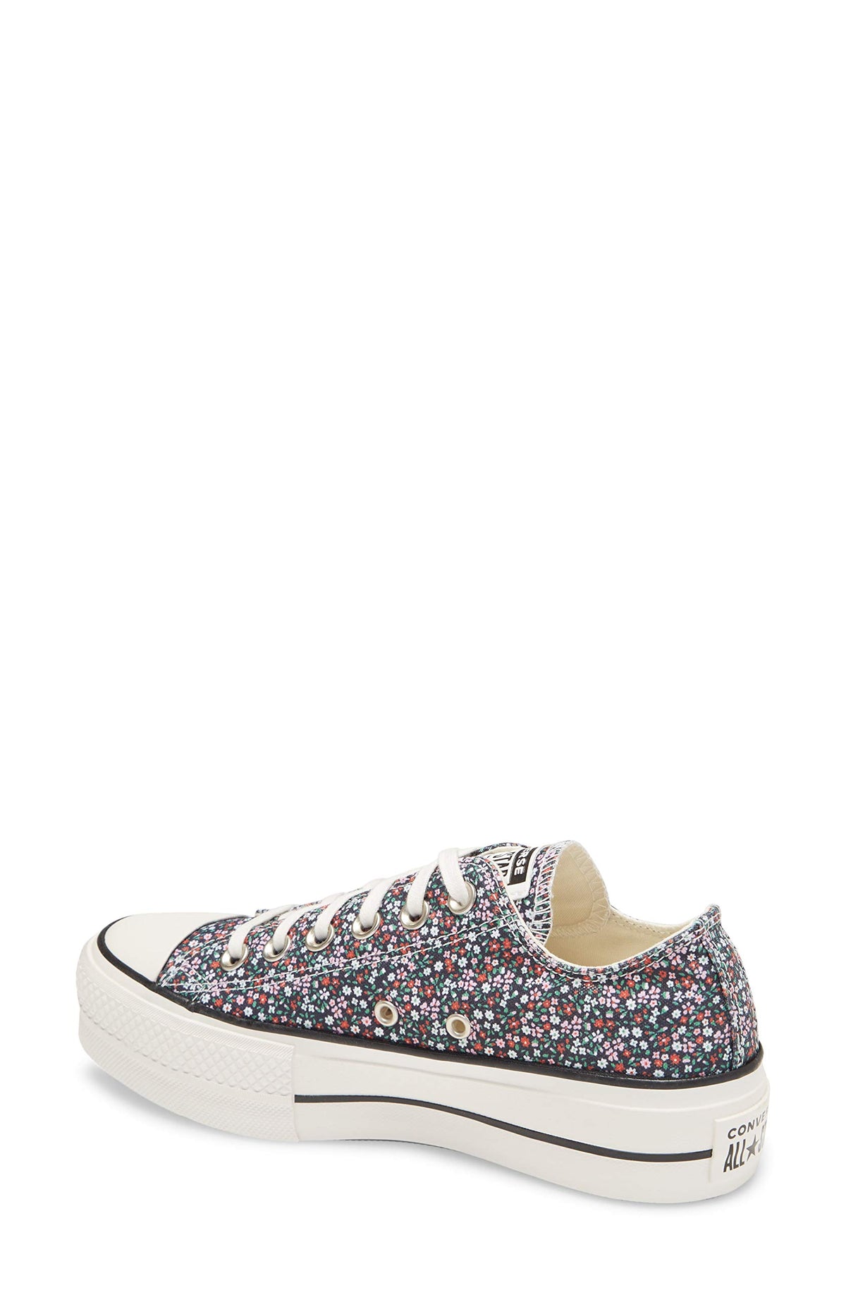 Converse Women's Sneaker 7 AU Black Multi Flowers White