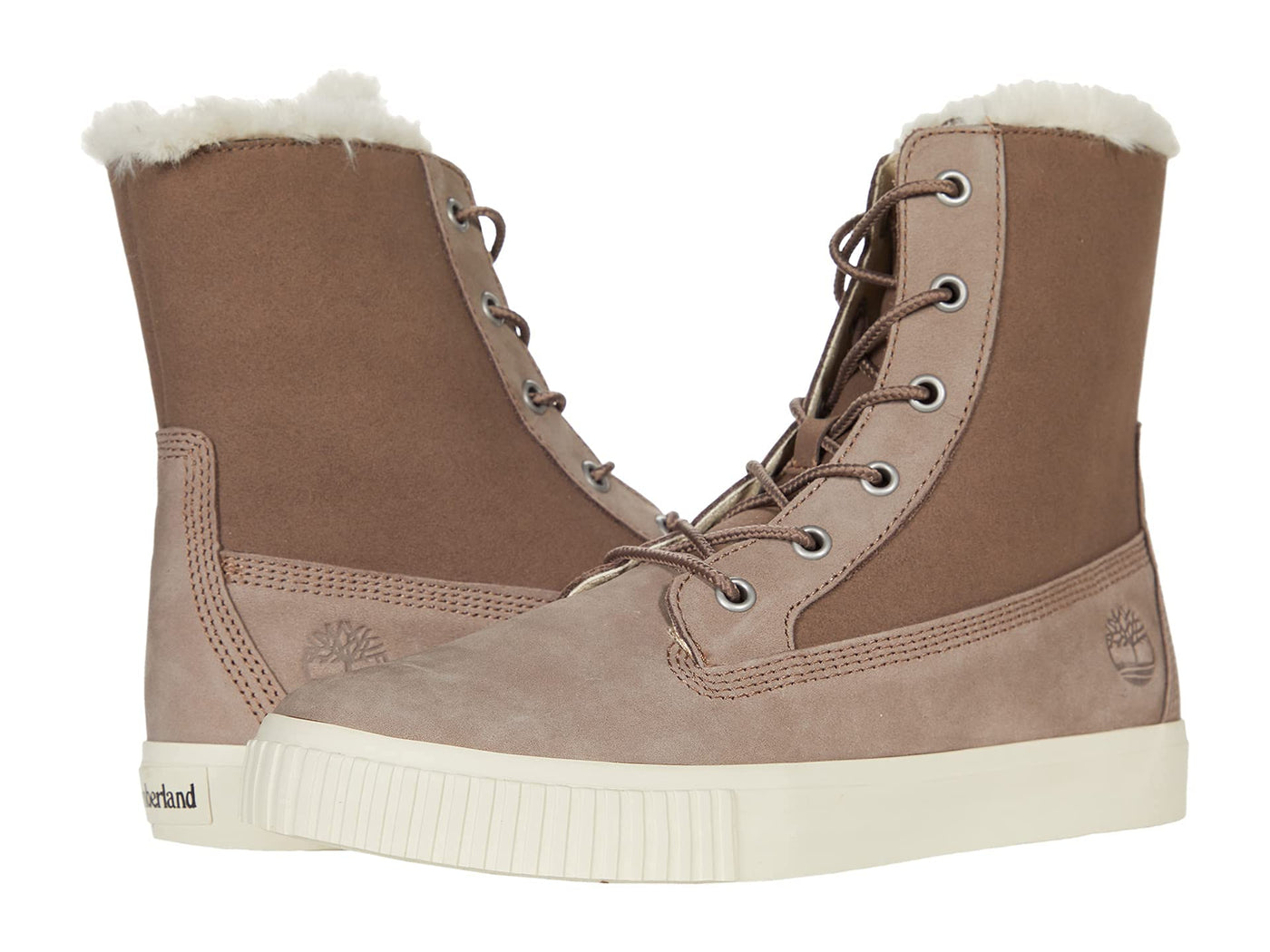 Timberland Skyla Bay Fleece Fold-Down Taupe Nubuck 8 B (M)