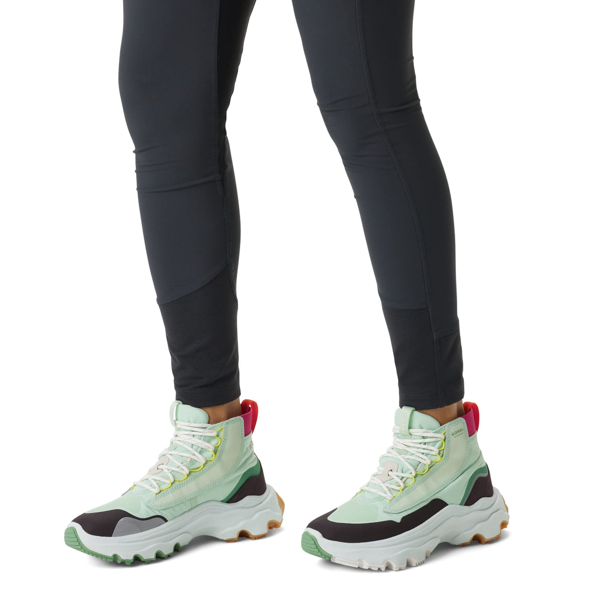 Sorel Women's Kinetic Breakthru Venture Mid Waterproof Shoe 8.5 Sea Sprite, New Cinder