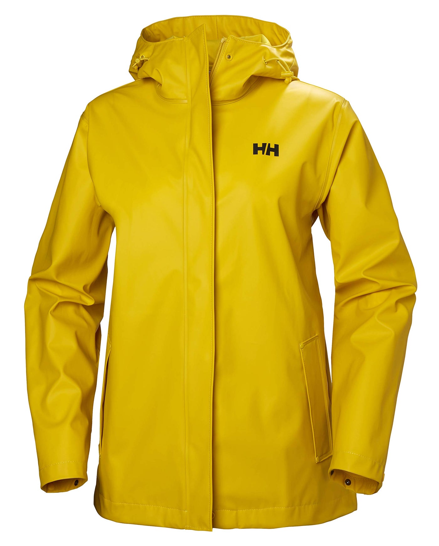 Helly Hansen Women's Moss Hooded Waterproof Windproof Raincoat, 344 Essential Yellow, Medium