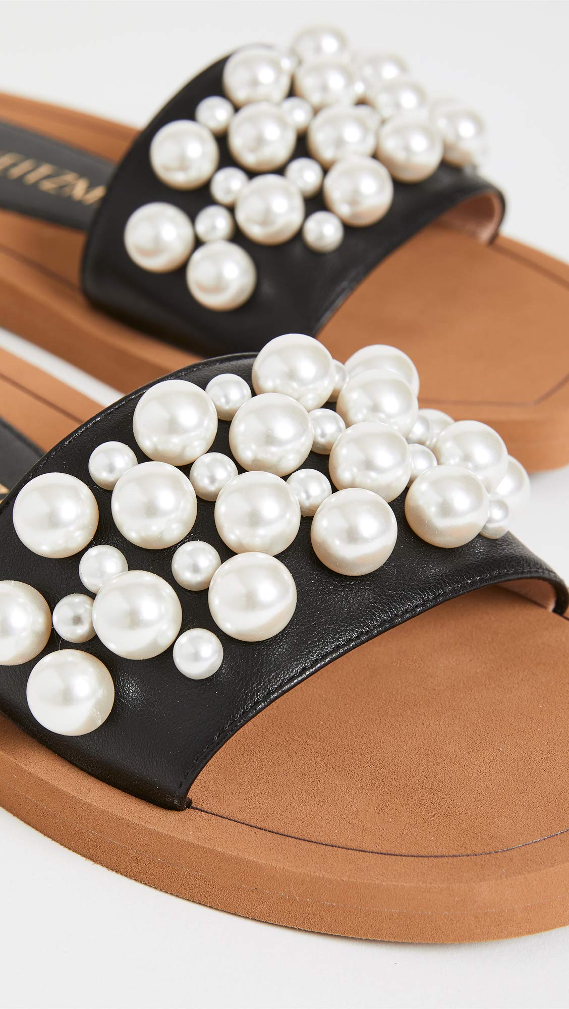 Stuart Weitzman Goldie Slide Black 5.5 M