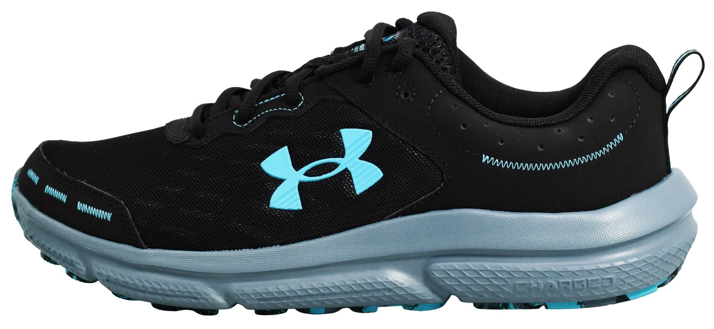 Under Armour Men's Charged Assert 10, (003) Black/Black/Blue Surf, 7.5, US