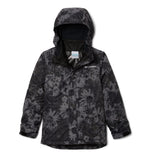 Columbia Youth Girls Whirlibird II Interchange Jacket, Black Whimsy, X-Large