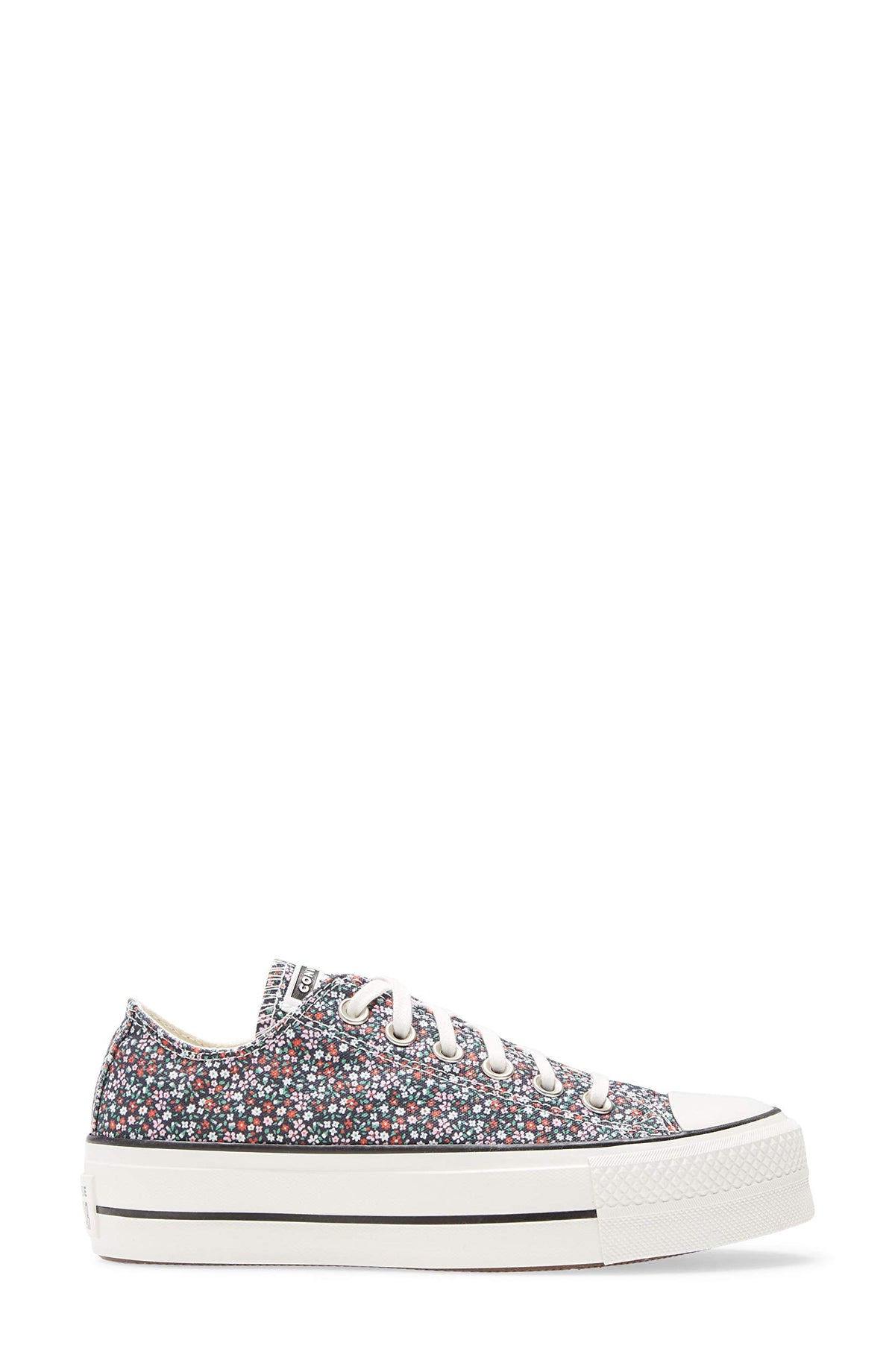 Converse Women's Sneaker 7 AU Black Multi Flowers White