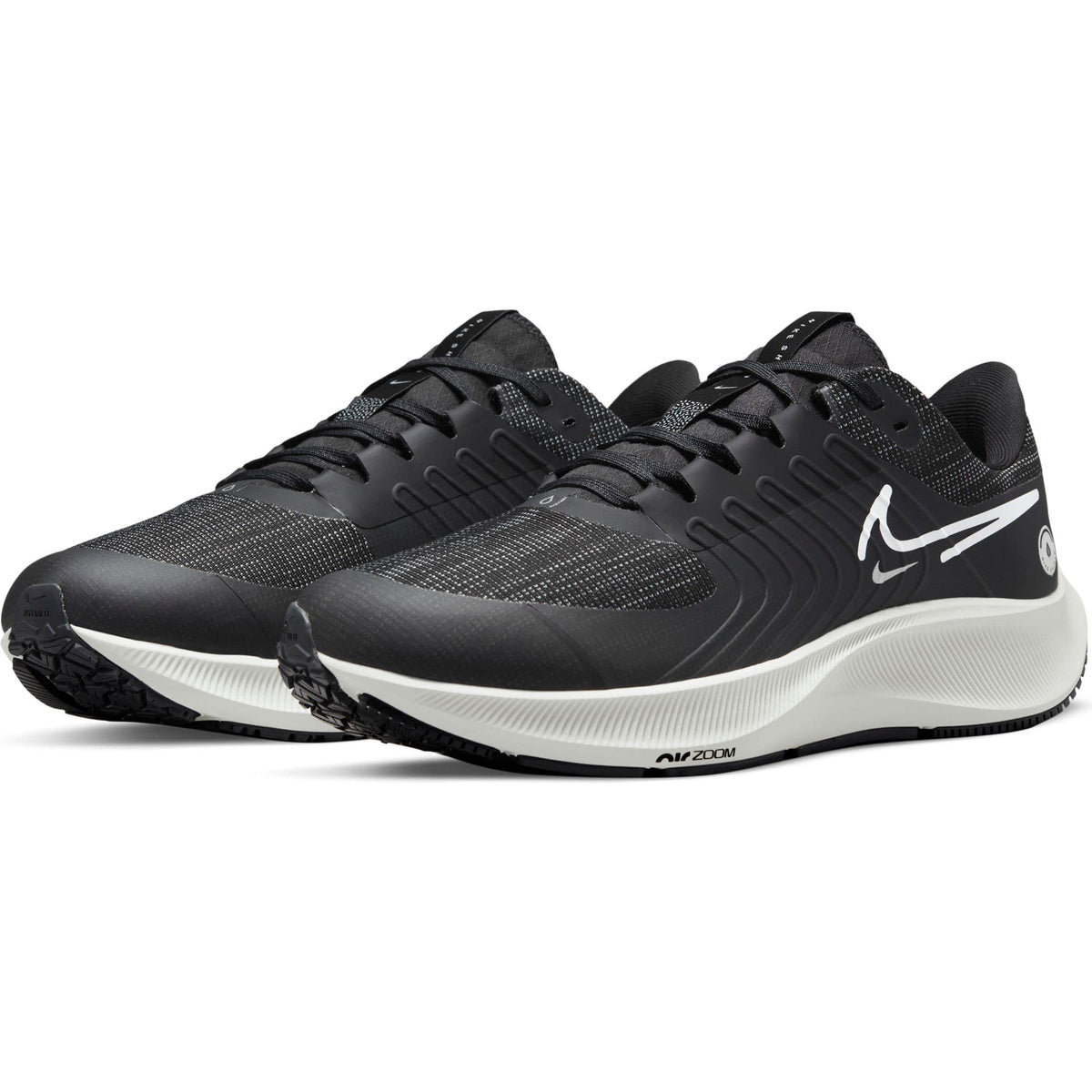 Nike Air Zoom Pegasus 38 Shield Mens Running Trainers DC4073 Sneakers Shoes (UK 6.5 US 7.5 EU 40.5, Black Platinum Tint 001)