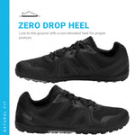 Xero Shoes Men's Mesa Trail Barefoot Trail Run Shoes, Black, 8.5