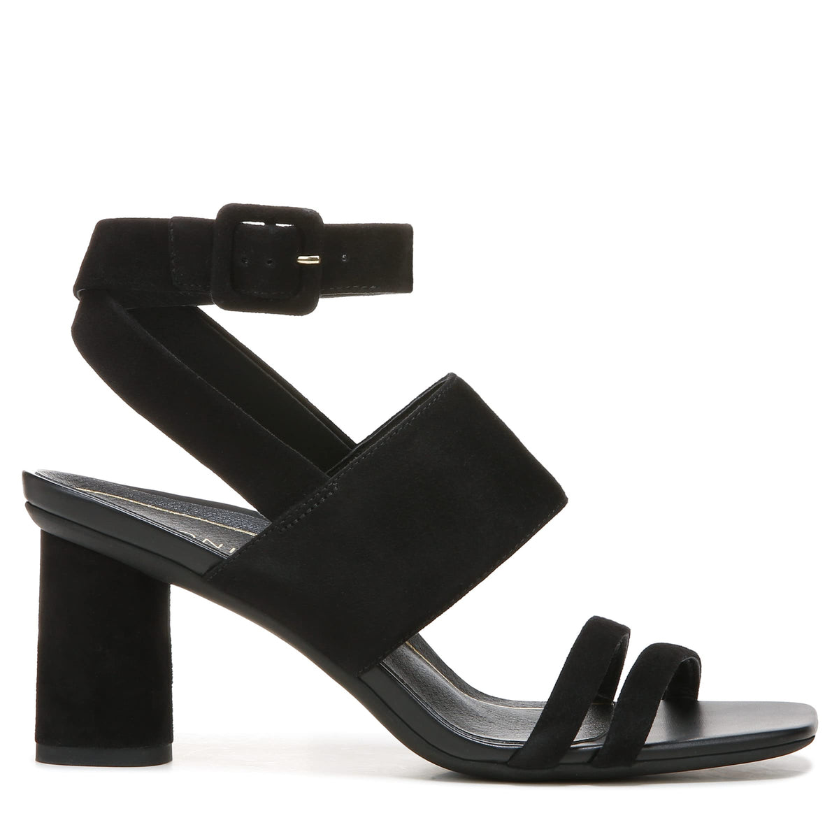 Vionic Women's Garnet Yasmin Strappy Heel Sandal-Supportive Ladies Leather Heels That Include Three-Zone Comfort with Orthotic Insole Arch Support, Black 9 Medium