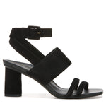 Vionic Women's Garnet Yasmin Strappy Heel Sandal-Supportive Ladies Leather Heels That Include Three-Zone Comfort with Orthotic Insole Arch Support, Black 9 Medium