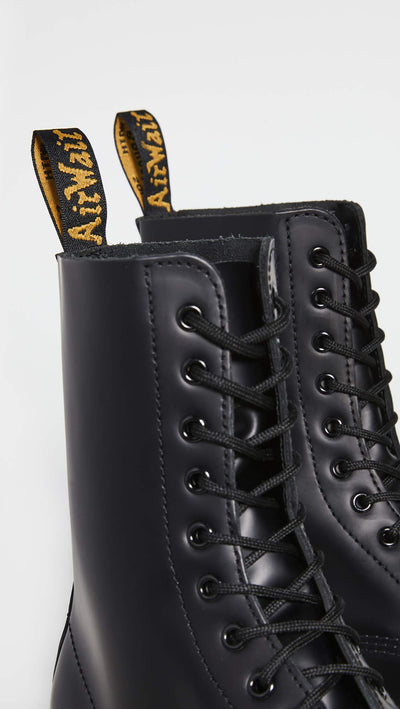 Dr. Martens 1490 Lace-Up Boot,Black Smooth,UK 8 (US Men's 9, Women's 10) M US